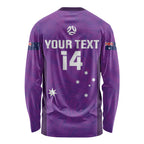 Custom Australia Soccer Long Sleeve Shirt Matildas Go Champions - Purple