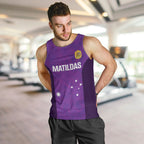 Custom Australia Soccer Men Tank Top Matildas Go Champions - Purple