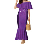 Custom Australia Soccer Mermaid Dress Matildas Go Champions - Purple
