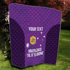 Custom Australia Soccer Quilt Matildas Go Champions - Purple