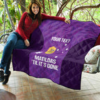Custom Australia Soccer Quilt Matildas Go Champions - Purple