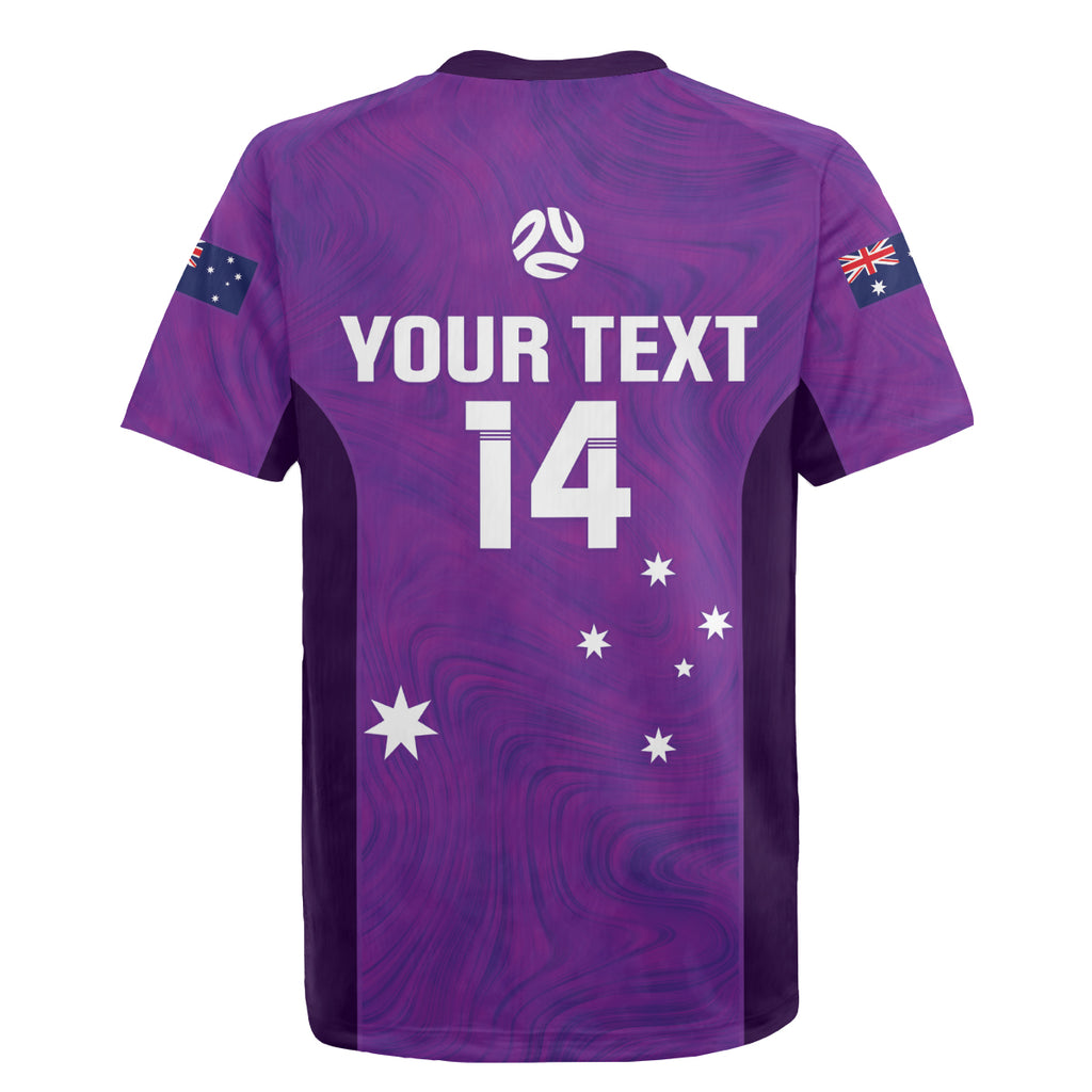 Custom Australia Soccer Rugby Jersey Matildas Go Champions - Purple