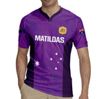 Custom Australia Soccer Rugby Jersey Matildas Go Champions - Purple