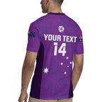 Custom Australia Soccer Rugby Jersey Matildas Go Champions - Purple