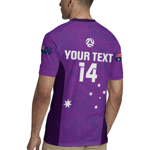 Custom Australia Soccer Rugby Jersey Matildas Go Champions - Purple