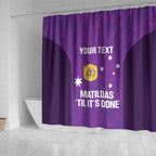 Custom Australia Soccer Shower Curtain Matildas Go Champions - Purple
