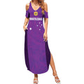 Custom Australia Soccer Summer Maxi Dress Matildas Go Champions - Purple
