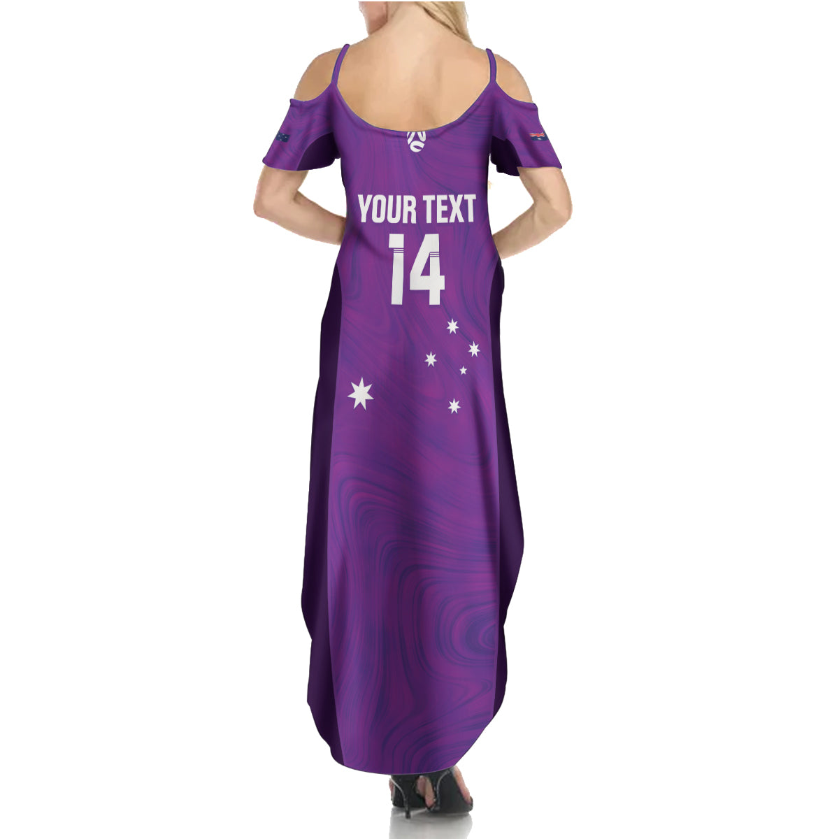Custom Australia Soccer Summer Maxi Dress Matildas Go Champions - Purple