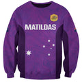 Custom Australia Soccer Sweatshirt Matildas Go Champions - Purple