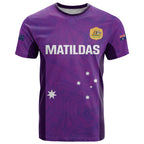 Custom Australia Soccer T Shirt Matildas Go Champions - Purple