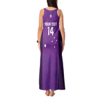 Custom Australia Soccer Tank Maxi Dress Matildas Go Champions - Purple