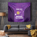 Custom Australia Soccer Tapestry Matildas Go Champions - Purple