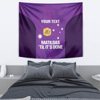 Custom Australia Soccer Tapestry Matildas Go Champions - Purple