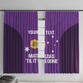 Custom Australia Soccer Window Curtain Matildas Go Champions - Purple