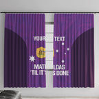 Custom Australia Soccer Window Curtain Matildas Go Champions - Purple