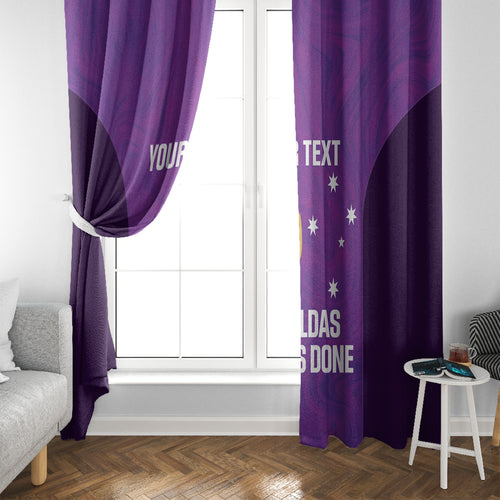 Custom Australia Soccer Window Curtain Matildas Go Champions - Purple
