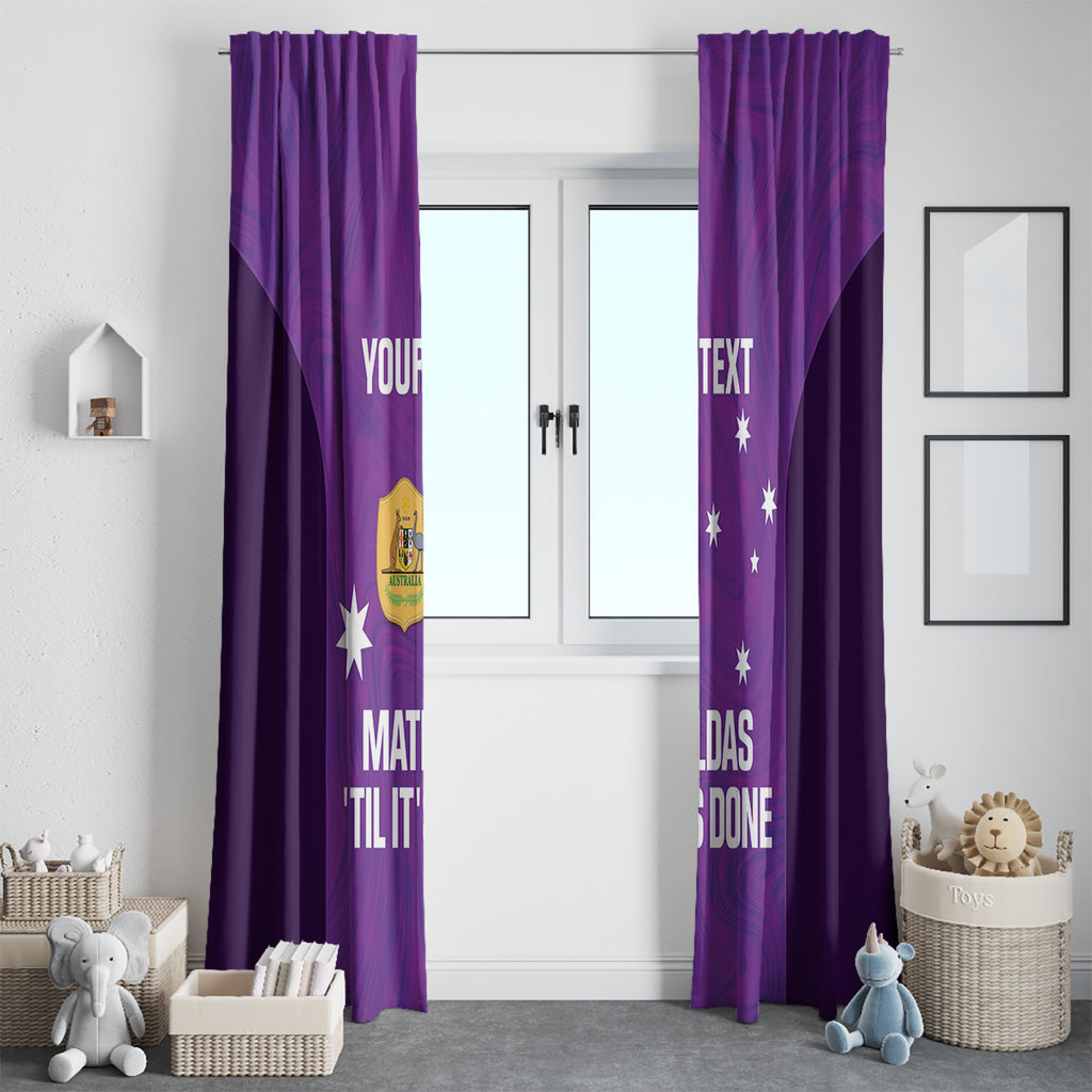 Custom Australia Soccer Window Curtain Matildas Go Champions - Purple