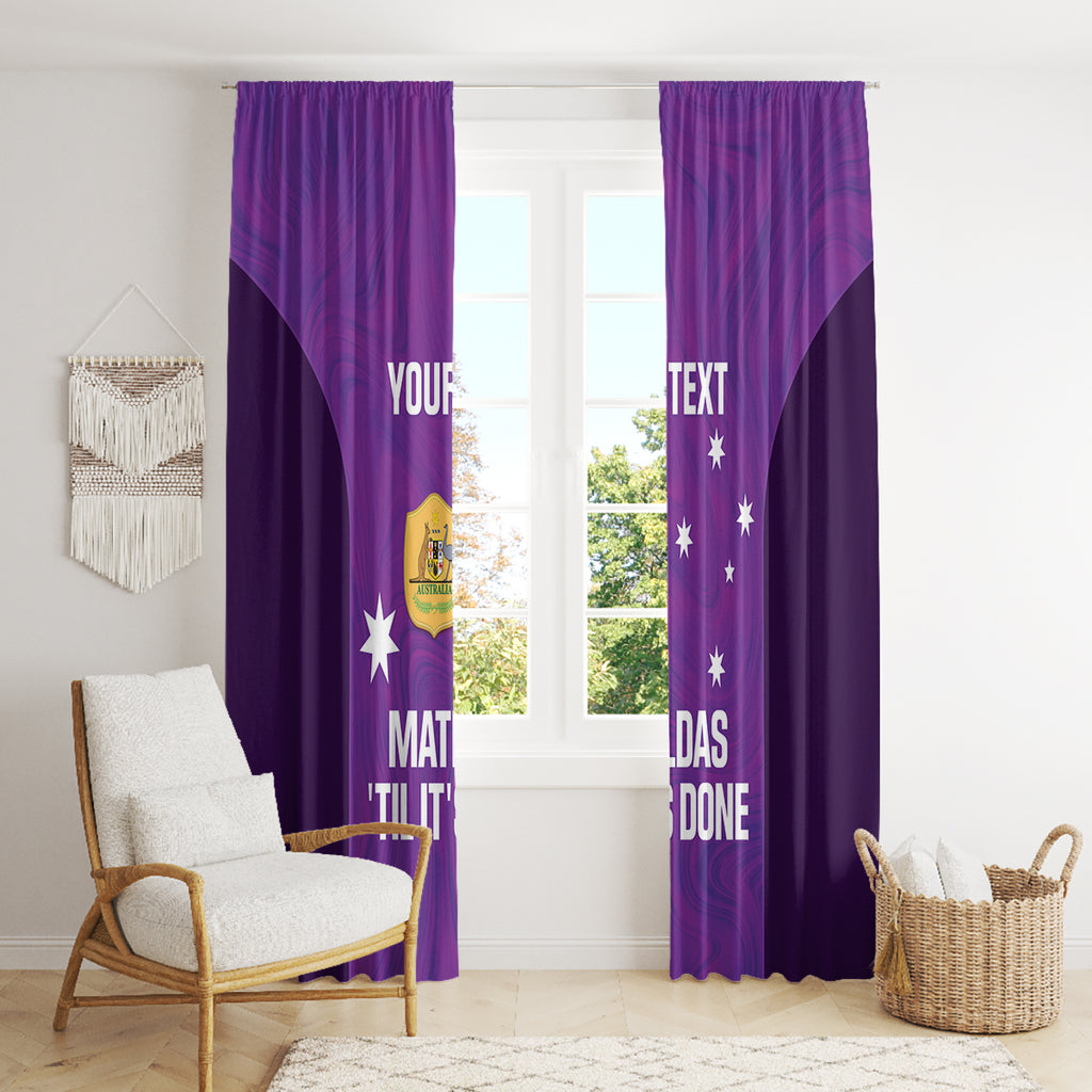 Custom Australia Soccer Window Curtain Matildas Go Champions - Purple