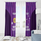 Custom Australia Soccer Window Curtain Matildas Go Champions - Purple