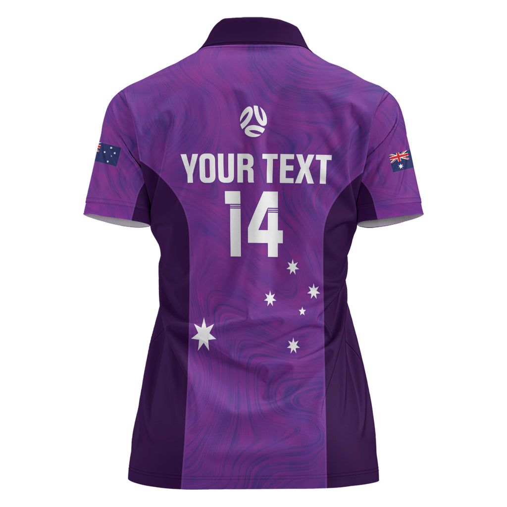 Custom Australia Soccer Women Polo Shirt Matildas Go Champions - Purple