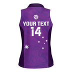 Custom Australia Soccer Women Sleeveless Polo Shirt Matildas Go Champions - Purple
