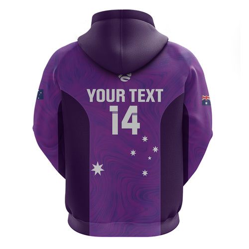 Custom Australia Soccer Zip Hoodie Matildas Go Champions - Purple