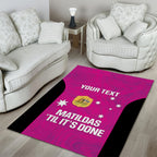Custom Australia Soccer Area Rug Matildas Go Champions - Pink