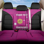 Custom Australia Soccer Back Car Seat Cover Matildas Go Champions - Pink