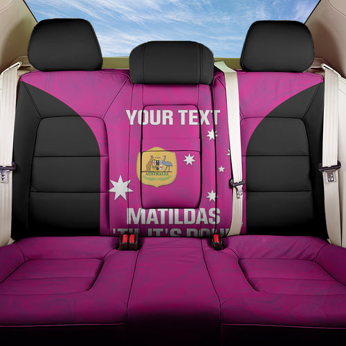 Custom Australia Soccer Back Car Seat Cover Matildas Go Champions - Pink