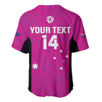 Custom Australia Soccer Baseball Jersey Matildas Go Champions - Pink