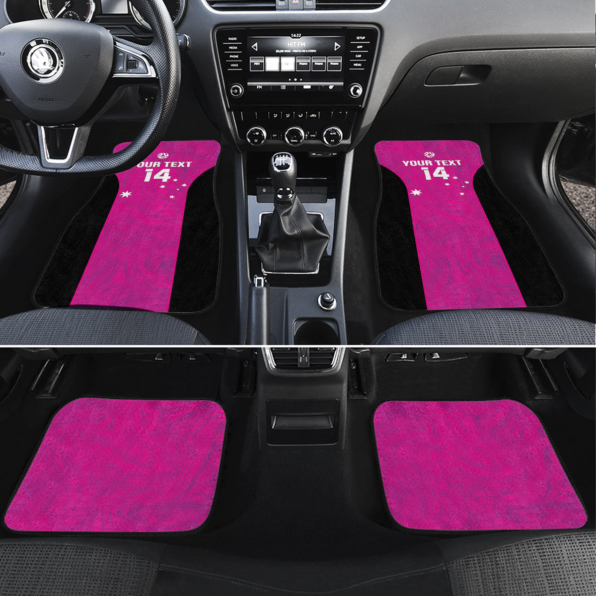 Custom Australia Soccer Car Mats Matildas Go Champions - Pink
