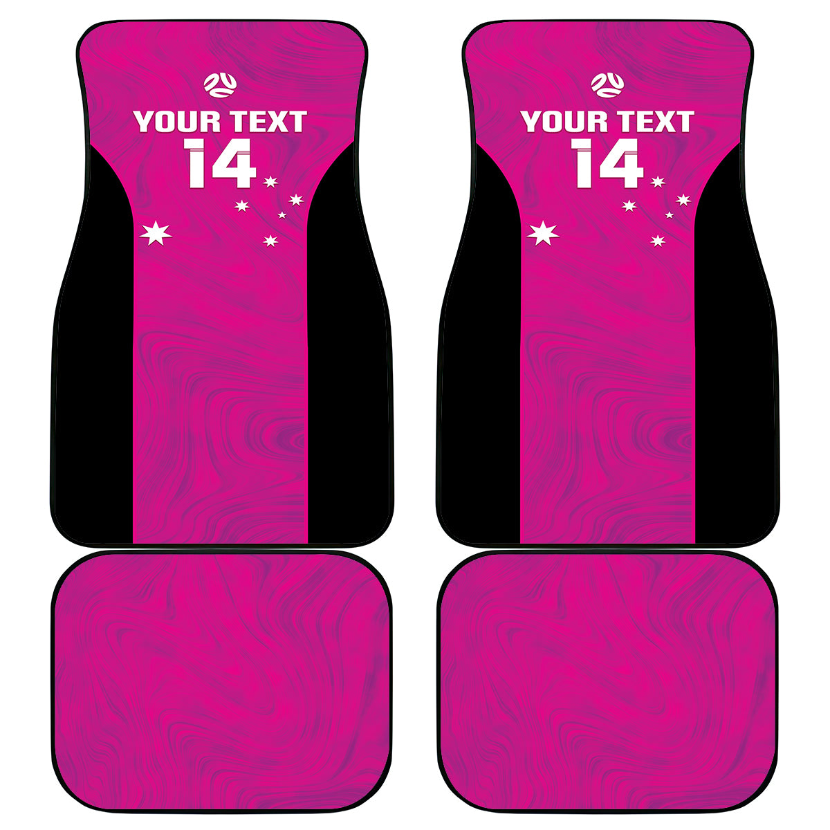 Custom Australia Soccer Car Mats Matildas Go Champions - Pink