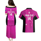 Custom Australia Soccer Couples Matching Puletasi and Hawaiian Shirt Matildas Go Champions - Pink