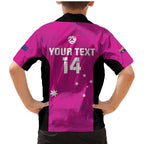 Custom Australia Soccer Family Matching Mermaid Dress and Hawaiian Shirt Matildas Go Champions - Pink