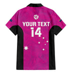 Custom Australia Soccer Family Matching Mermaid Dress and Hawaiian Shirt Matildas Go Champions - Pink