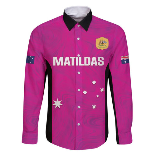 Custom Australia Soccer Family Matching Puletasi and Hawaiian Shirt Matildas Go Champions - Pink