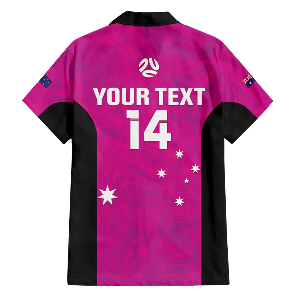 Custom Australia Soccer Family Matching Summer Maxi Dress and Hawaiian Shirt Matildas Go Champions - Pink