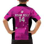 Custom Australia Soccer Family Matching Tank Maxi Dress and Hawaiian Shirt Matildas Go Champions - Pink
