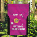 Custom Australia Soccer Garden Flag Matildas Go Champions - Pink