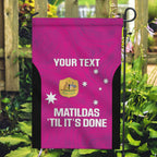 Custom Australia Soccer Garden Flag Matildas Go Champions - Pink