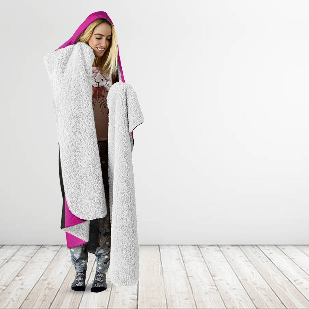 Custom Australia Soccer Hooded Blanket Matildas Go Champions - Pink