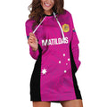 Custom Australia Soccer Hoodie Dress Matildas Go Champions - Pink
