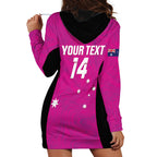 Custom Australia Soccer Hoodie Dress Matildas Go Champions - Pink