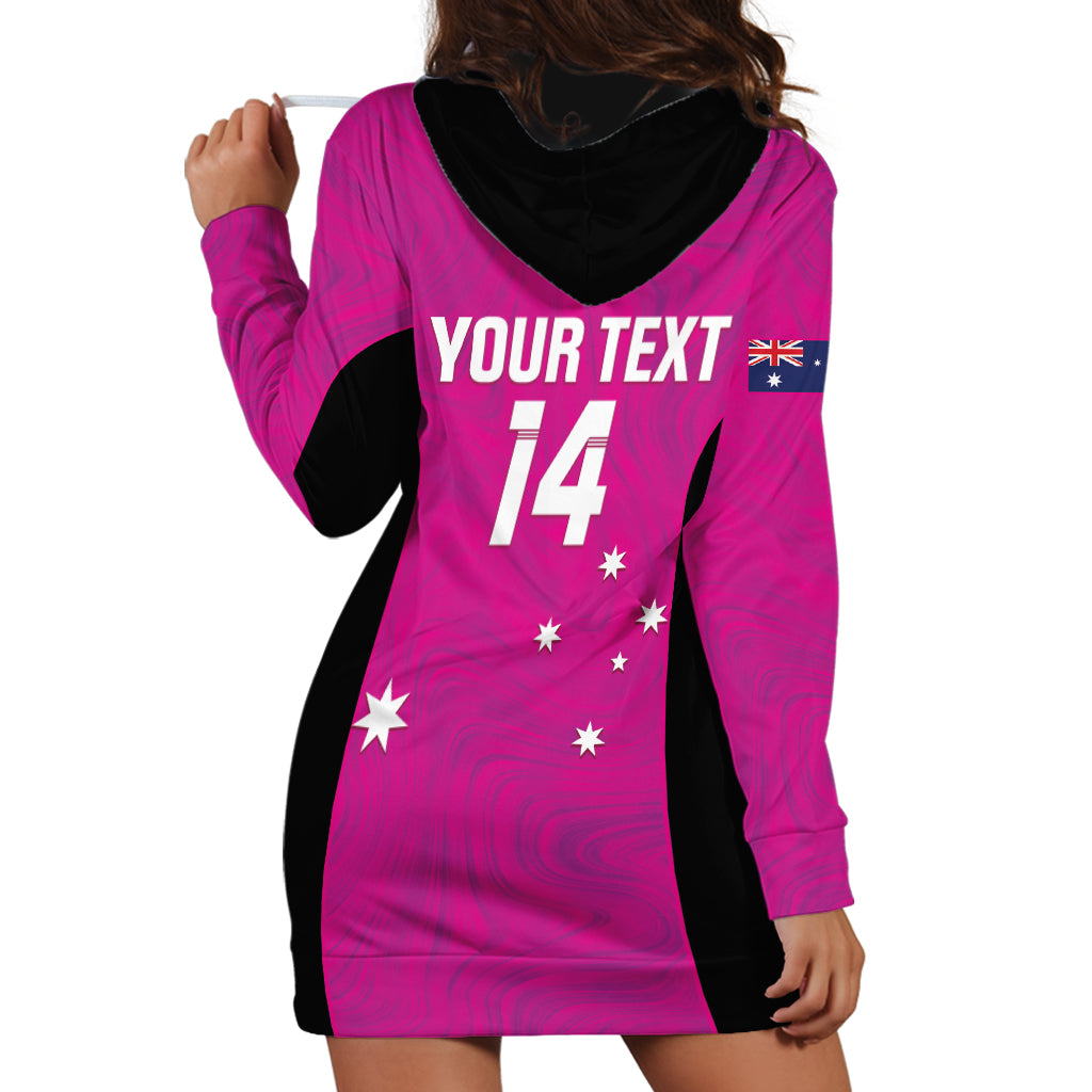 Custom Australia Soccer Hoodie Dress Matildas Go Champions - Pink