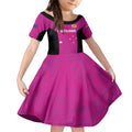 Custom Australia Soccer Kid Short Sleeve Dress Matildas Go Champions - Pink