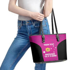 Custom Australia Soccer Leather Tote Bag Matildas Go Champions - Pink