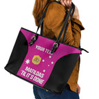 Custom Australia Soccer Leather Tote Bag Matildas Go Champions - Pink