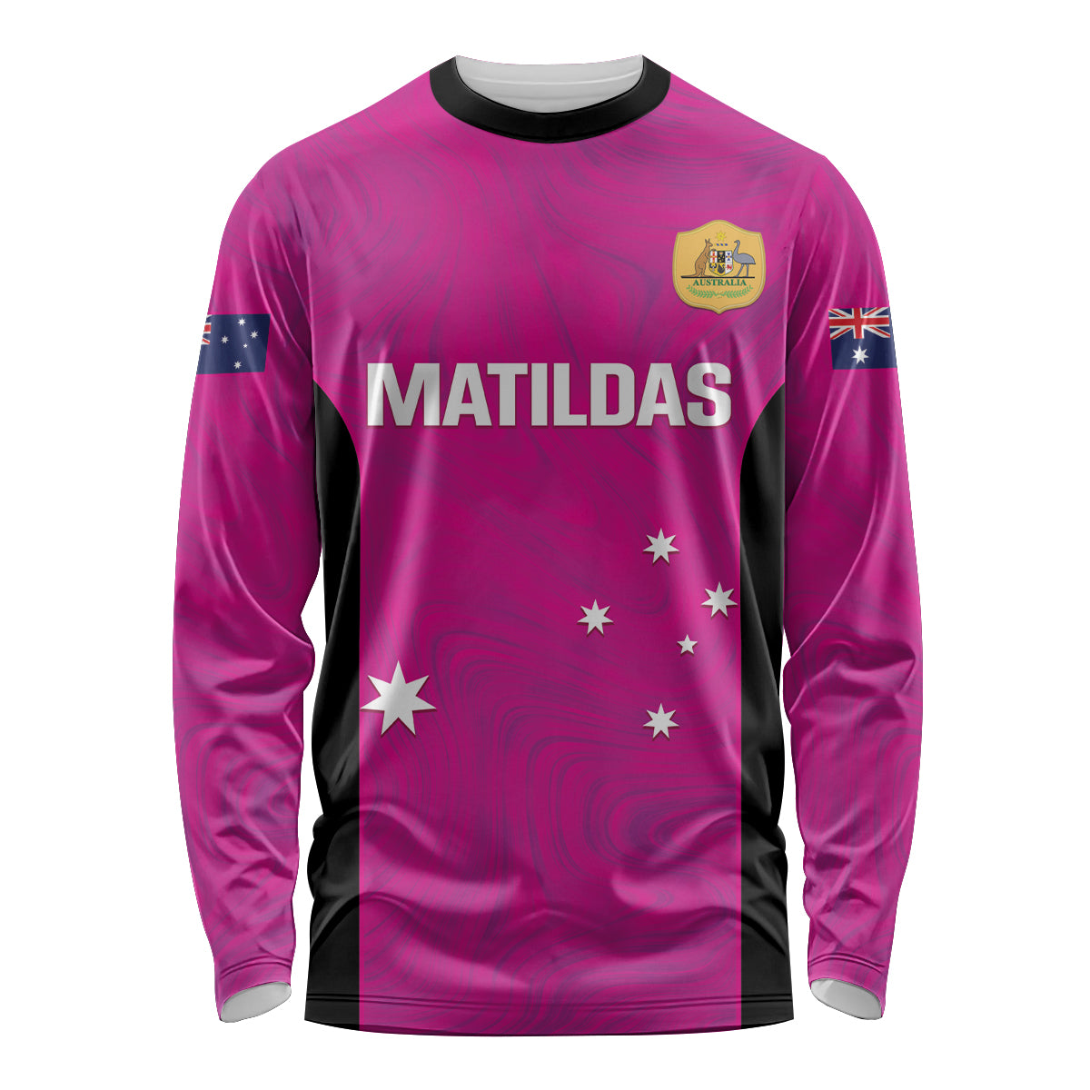 Custom Australia Soccer Long Sleeve Shirt Matildas Go Champions - Pink