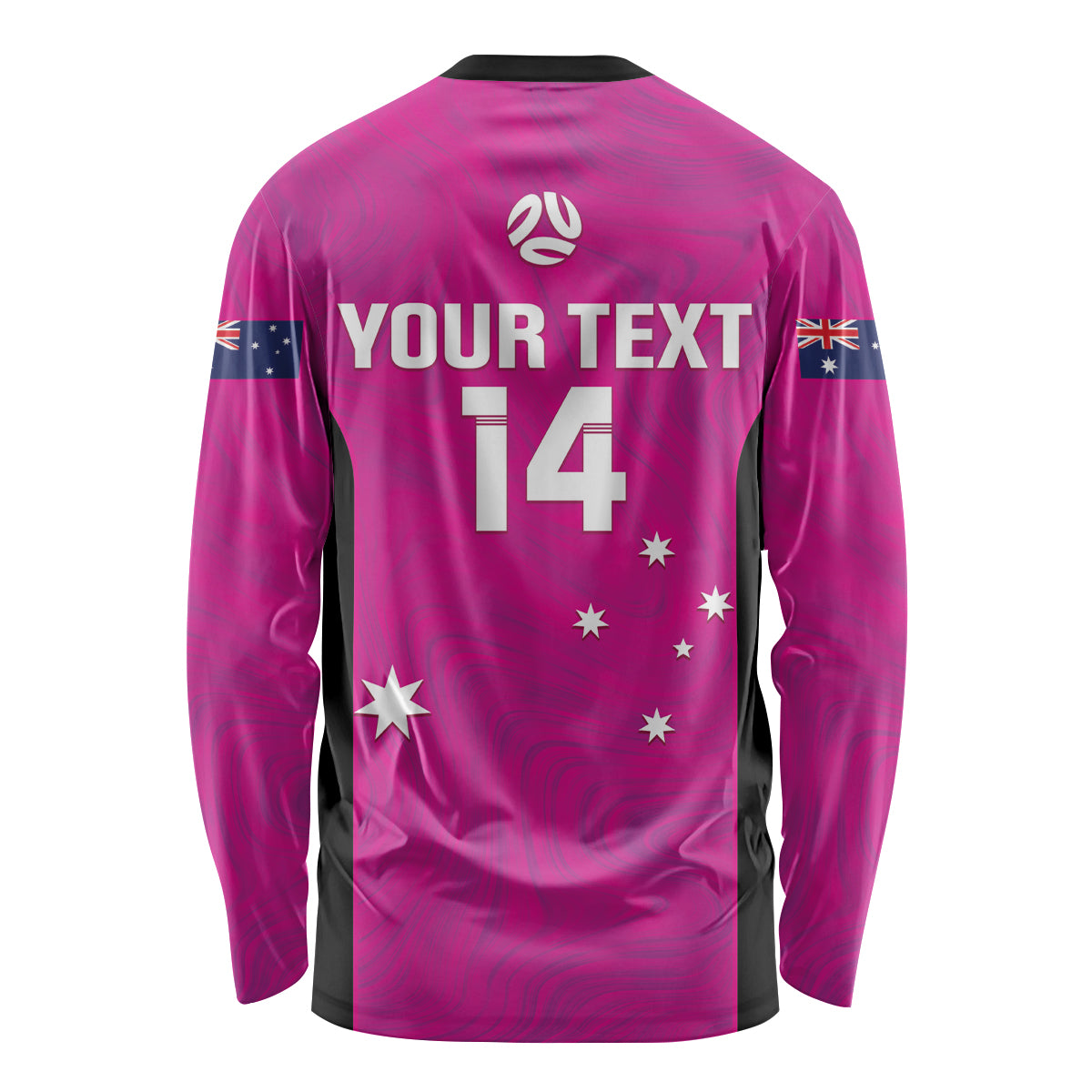 Custom Australia Soccer Long Sleeve Shirt Matildas Go Champions - Pink