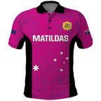 Custom Australia Soccer Polo Shirt Matildas Go Champions - Pink
